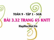 Bài 3.32 trang 65 Toán 9 tập 1 Kết nối tri thức